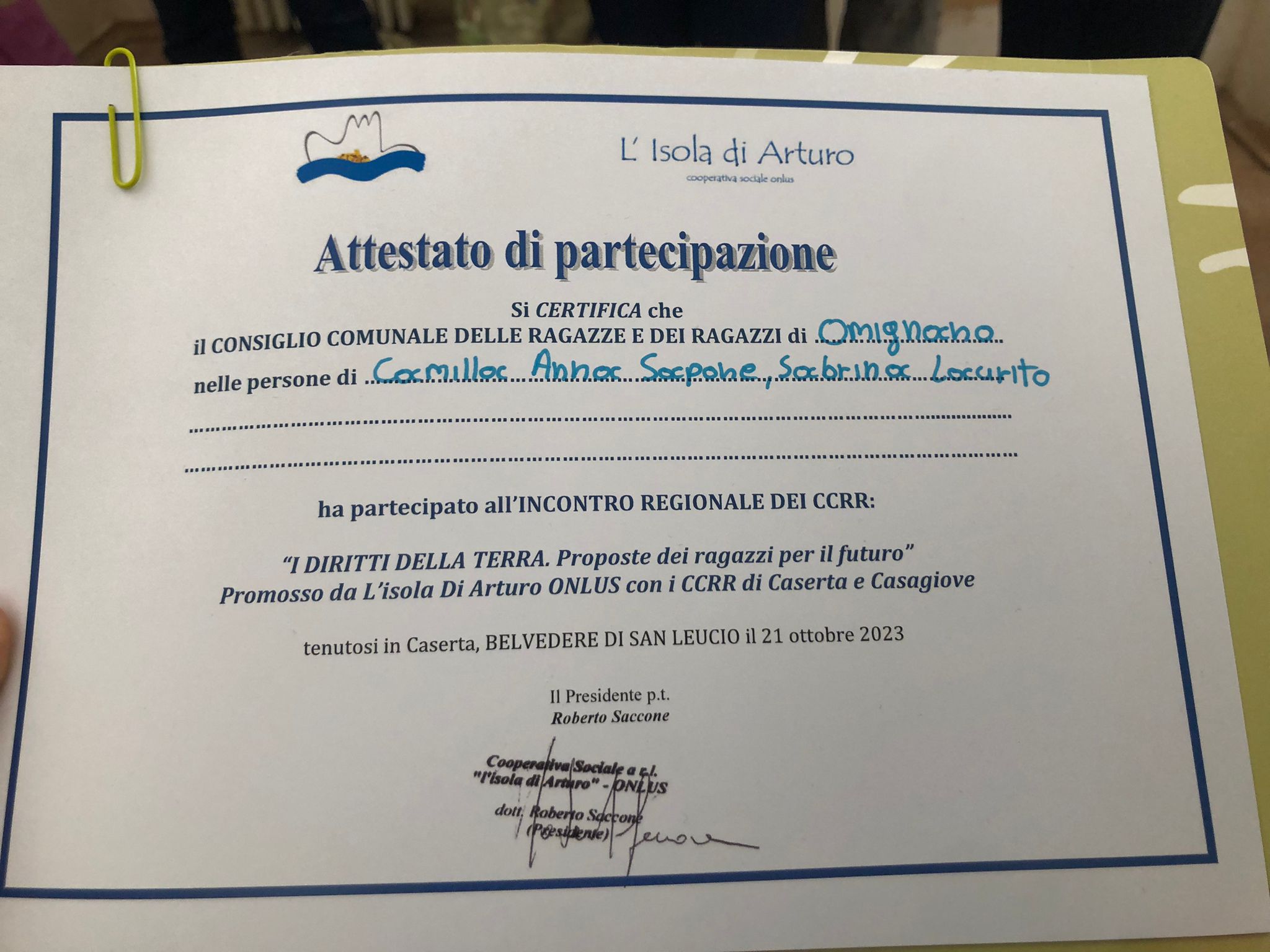 ATTESTATO DI PARTECIPAZIONE